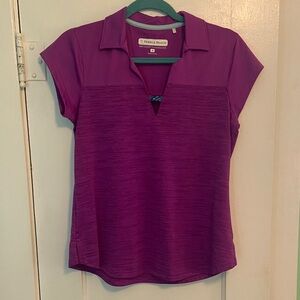 Pebble Beach Women's Button Down Shirt in Raspberry